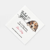 Beagle-hondenbruiloftcocktail Servet (Hoek)