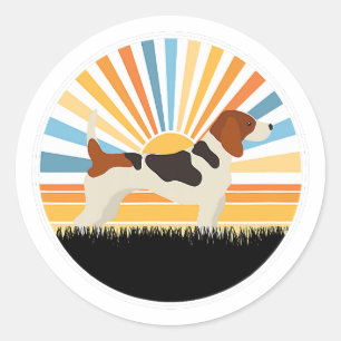 beagle - hondenhond pap zonnehuisdier ronde sticker