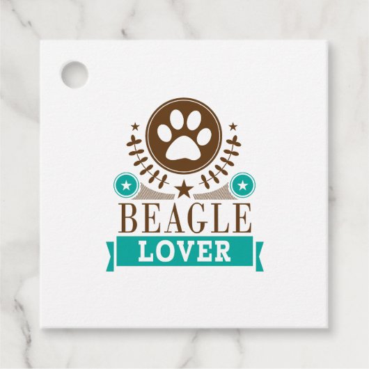 Beagle hondenliefhebber bedankjes labels (Voorkant)