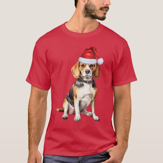 Beagle Hondenliefhebber Funny Christmas T-shirt (Voorkant)