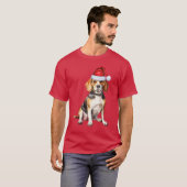 Beagle Hondenliefhebber Funny Christmas T-shirt (Voorkant volledig)