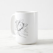 Beagle-hondenliefhebber Illustratie Koffiemok (Voorkant links)