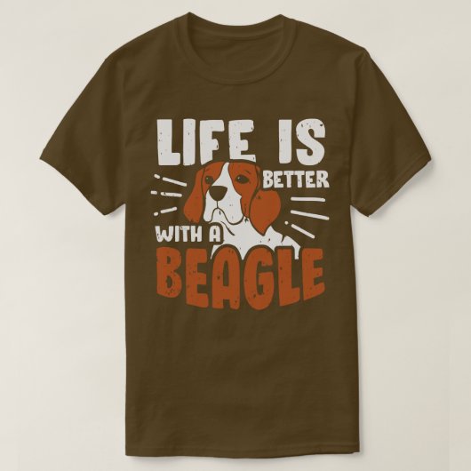 Beagle Hondenliefhebber mam Papa Gift T-shirt (Design voorkant)