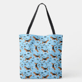 Beagle Hondenliefhebber Pattern Cute Beagles Tote Bag (Achterkant)