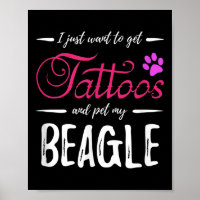 Beagle Hondenliefhebber Tattoo Funny Dog Mom Gift