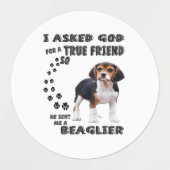 Beagle Hondenliefhebbers/Funny Beagle Labels (Design 1)