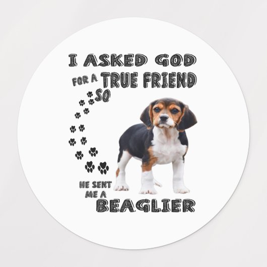 Beagle Hondenliefhebbers/Funny Beagle Labels (Design 1)