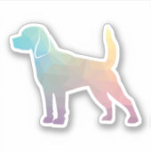Beagle Hondenras Geo Silhouette Pastel Sticker (Voorkant)