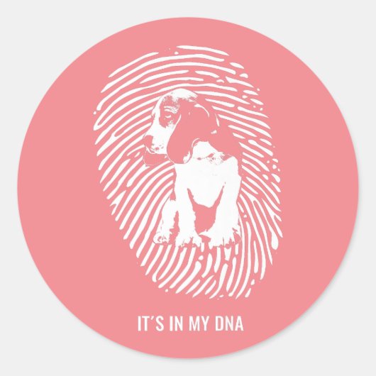 Beagle Hondenras Premium/Beagle Hondenliefhebbers Ronde Sticker (Voorkant)