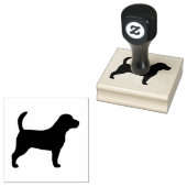 Beagle Hondenras Silhouet Rubber Stamp Rubberstempel (Gestempeld)