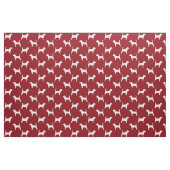 Beagle Hondenras Silhouettes Pattern Red en White Stof (Fat Quarter)