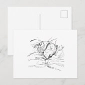 Beagle-hondliefhebber illustratie briefkaart (Voorkant / Achterkant)