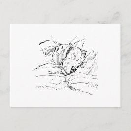 Beagle-hondliefhebber illustratie briefkaart