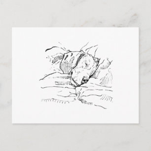 Beagle-hondliefhebber illustratie  briefkaart