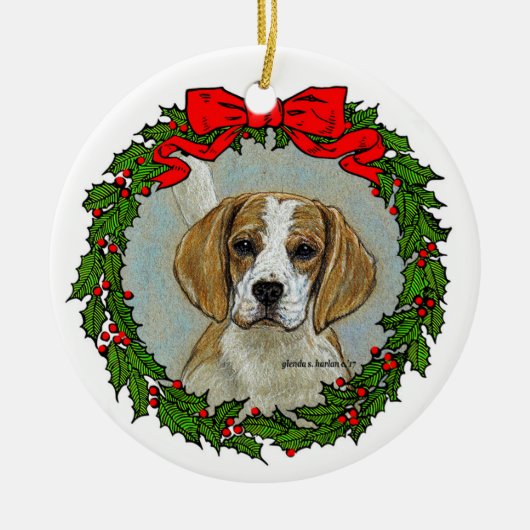 Beagle Hound Art Keramisch Ornament (Voorkant)