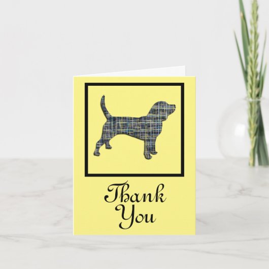 Beagle Hound Dog Dank je Wenskaart Kaart (Voorkant)