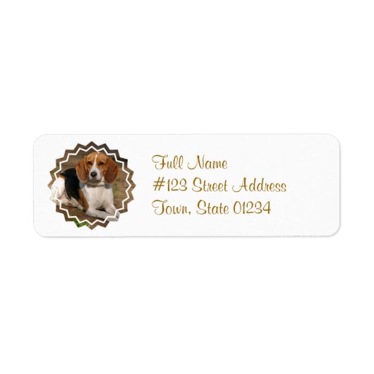 Beagle Hound Dog Mailing Label (Voorkant)
