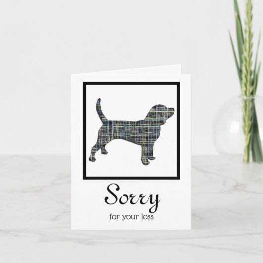 Beagle Hound Dog Pet Sympathia Card Kaart (Voorkant)