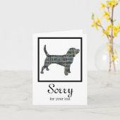 Beagle Hound Dog Pet Sympathia Card Kaart (Gele Bloem)
