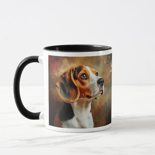Beagle Hound Dog Prachtig Portret Mok (Links)