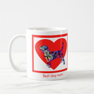Beagle Hound Dog Red Valentijn's Day Koffee Mok