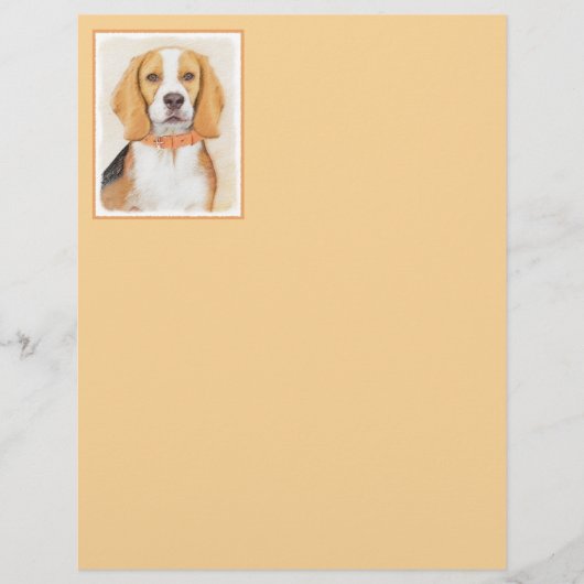 Beagle Hound Dog Schilderij Originele dierlijke ku (Voorkant)