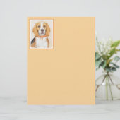Beagle Hound Dog Schilderij Originele dierlijke ku (Staand voorkant)