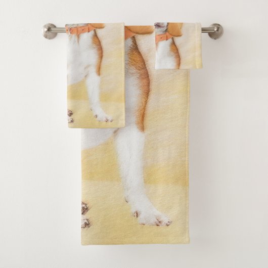 Beagle Hound Dog Schilderij Originele dierlijke ku Bad Handdoek (Insitu)