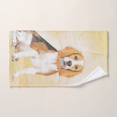 Beagle Hound Dog Schilderij Originele dierlijke ku Bad Handdoek (Handdoek)