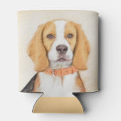 Beagle Hound Dog Schilderij Originele dierlijke ku Blikjeskoeler (Achterkant)