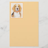 Beagle Hound Dog Schilderij Originele dierlijke ku Briefpapier (Voorkant)