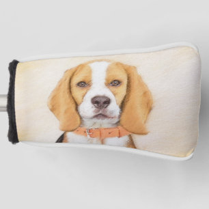 Beagle Hound Dog Schilderij Originele dierlijke ku Golfheadcover