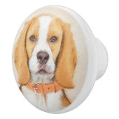 Beagle Hound Dog Schilderij Originele dierlijke ku Keramische Knop (Rechts)