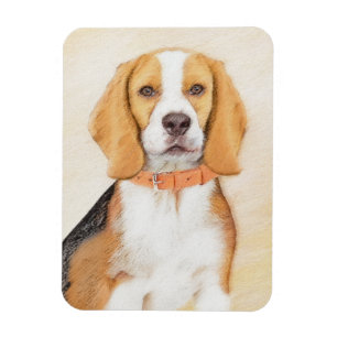Beagle Hound Dog Schilderij Originele dierlijke ku Magneet