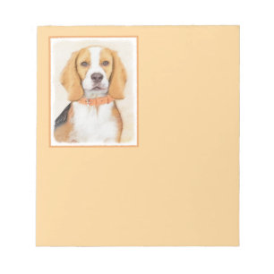 Beagle Hound Dog Schilderij Originele dierlijke ku Notitieblok