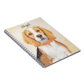Beagle Hound Dog Schilderij Originele dierlijke ku Notitieboek (Rechterzijde)