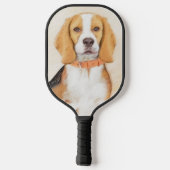 Beagle Hound Dog Schilderij Originele dierlijke ku Pickleball Paddle (Achterkant)
