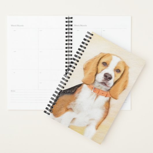 Beagle Hound Dog Schilderij Originele dierlijke ku Planner (Display)