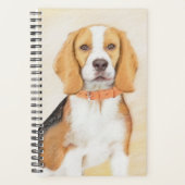 Beagle Hound Dog Schilderij Originele dierlijke ku Planner (Voorkant)