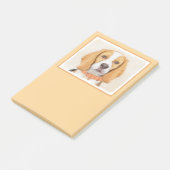 Beagle Hound Dog Schilderij Originele dierlijke ku Post-it® Notes (Schuin)