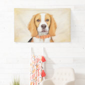 Beagle Hound Dog Schilderij Originele dierlijke ku Spandoek (Insitu)