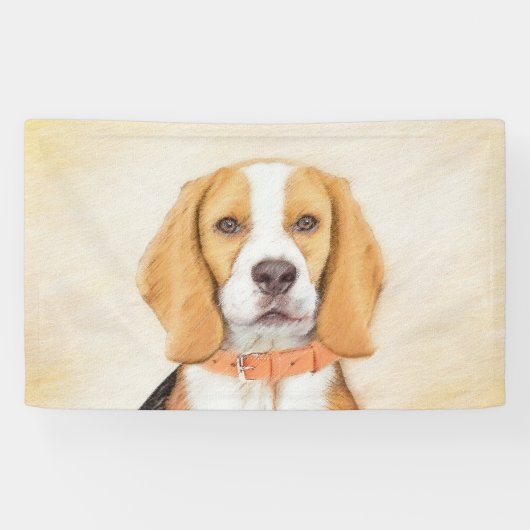 Beagle Hound Dog Schilderij Originele dierlijke ku Spandoek (Horizontaal)