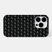 Beagle Hound Dog Silhouet Geel Zwart Raster iPhone Hoesje (Achterkant horizontaal)