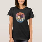 Beagle Hound Dog Waterverf bij zonsondergang T-shirt (Voorkant)