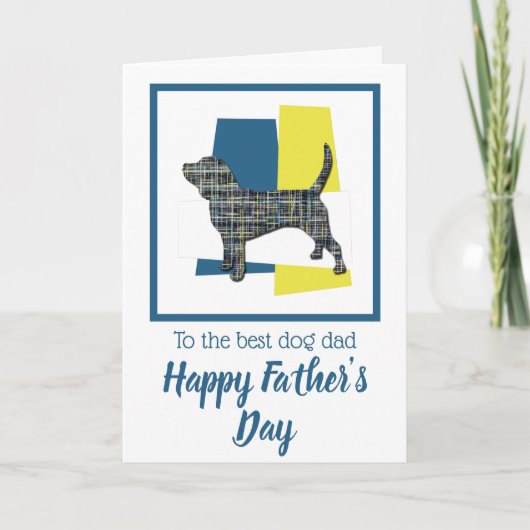 Beagle Hound Hond Driekleurige Vaderdagkaart Kaart (Voorkant)
