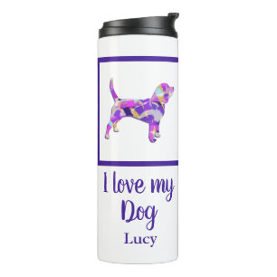 Beagle Hound Hond Schattig Silhouet PPY&B Thermosbeker