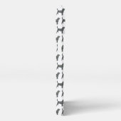 Beagle Hound Hond Schattig Silhouet Raster Wit iPhone Hoesje (Rechterkant)