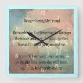 Beagle Hound Pet Memorial Wall klok (Voorkant)