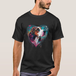 Beagle Hound Valentijnsdag Schattige Hondenhart Si T-shirt