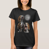 Beagle Howling At Moon for Mom & Dad T-shirt (Voorkant)